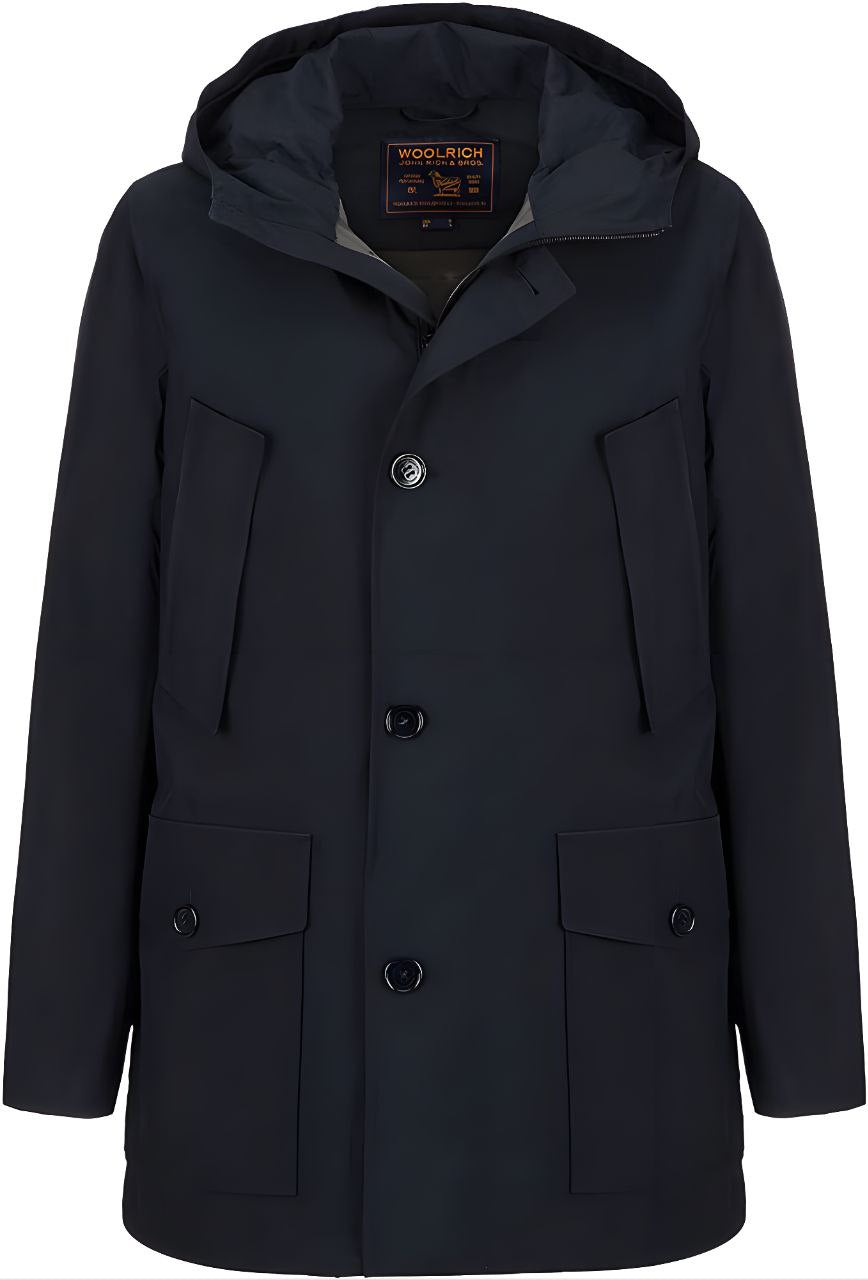 WOOLRICH by John Rich Bros Men's Blue GTX Summer Parka Jacket