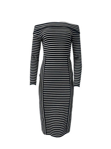 DEREK LAM Women's Black Midi Dress #Y210 S NWOT