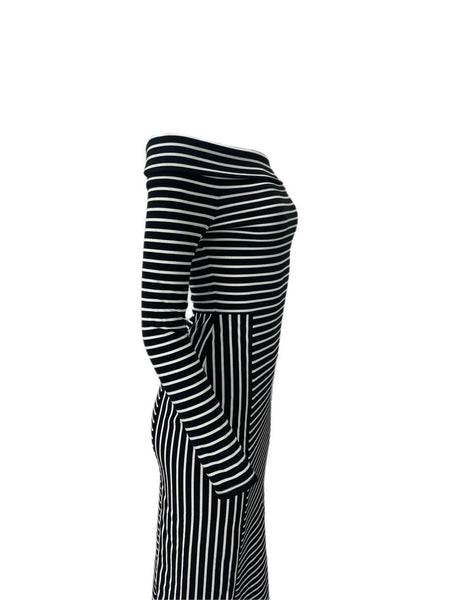 DEREK LAM Women's Black Midi Dress #Y210 S NWOT