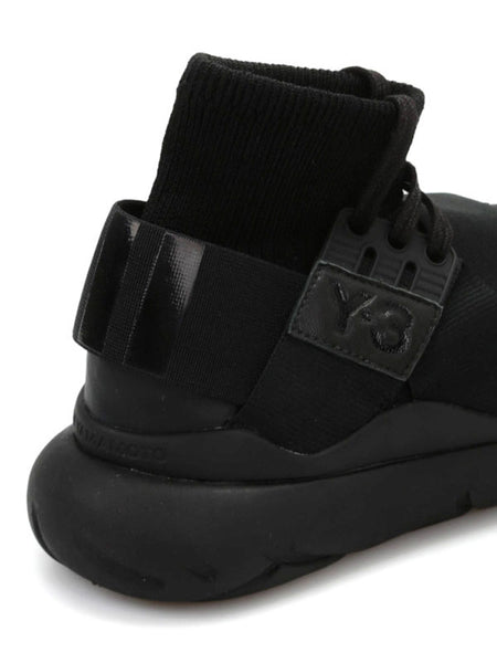 ADIDAS Y-3 BY YOHJI YAMAMOTO Women's Qasa Elle Lace Knit Shoes, Black, US 5.5