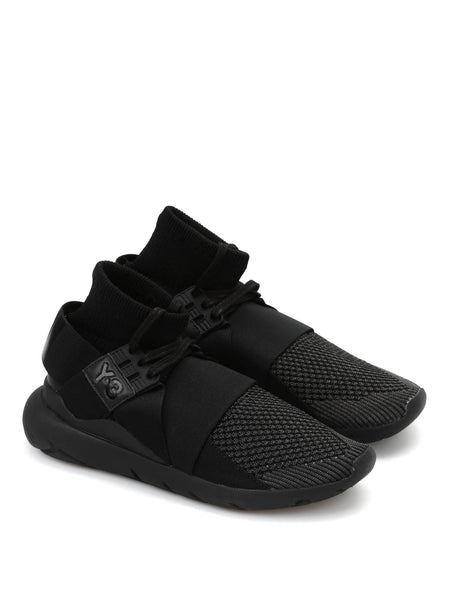 ADIDAS Y-3 BY YOHJI YAMAMOTO Women's Qasa Elle Lace Knit Shoes, Black, US 5.5