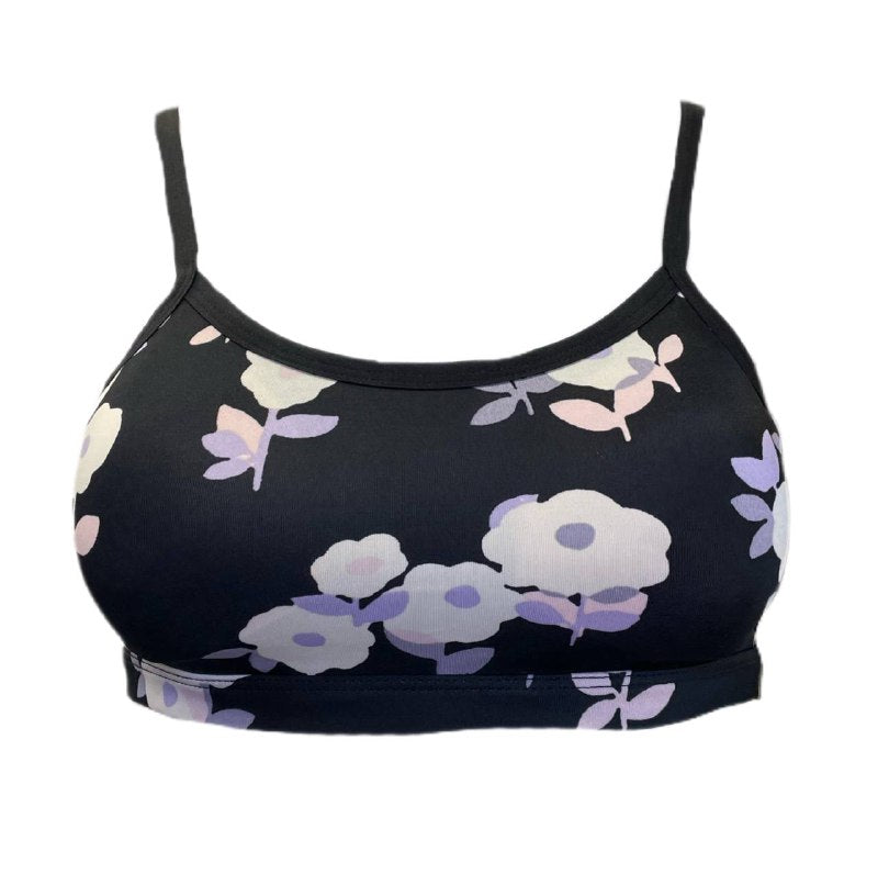 KATE SPADE & Beyond Yoga Black Floral Print Sports Bra Size XS NWT