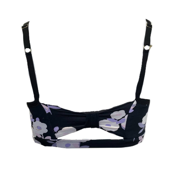 KATE SPADE & Beyond Yoga Black Floral Print Sports Bra Size XS NWT