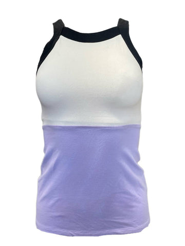 KATE SPADE & Beyond Yoga White/Purple/Black Yoga Tank Top Size S NWT