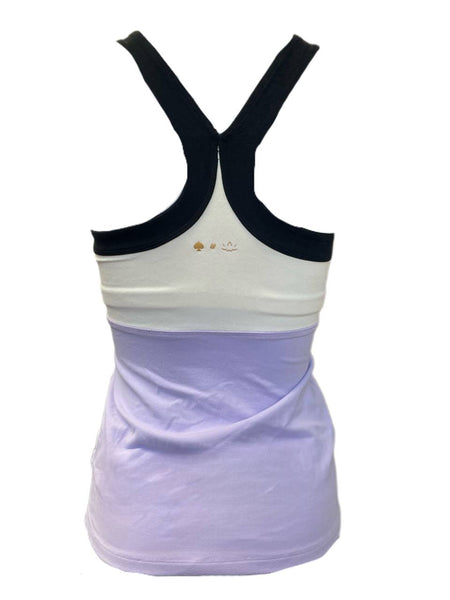 KATE SPADE & Beyond Yoga White/Purple/Black Yoga Tank Top Size S NWT