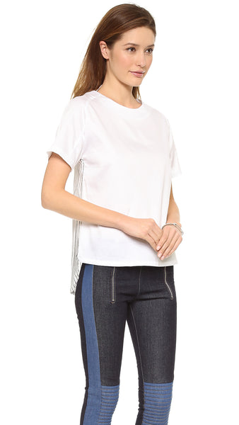 SURFACE TO AIR Women's Pinstripe Hi-Low Yuni Top Sz 38 $240 NEW