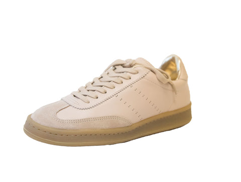 ZESPA Women's Leather Monochrome Sneakers, Nude Nappa