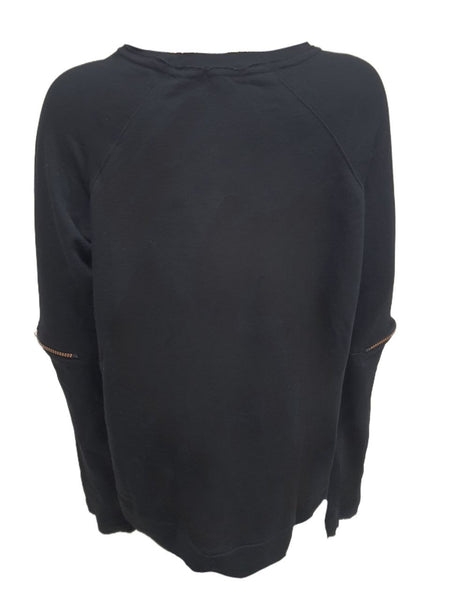 TEREZ Girl's Black French Terry Sweatshirt #39701640 16 Years NWT