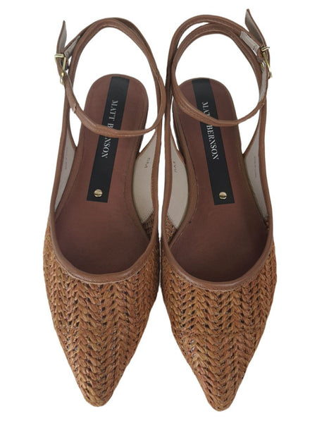 MATT BERNSON Women's Brown Chestnut Zola Sandals #MB174-1 5 NWB