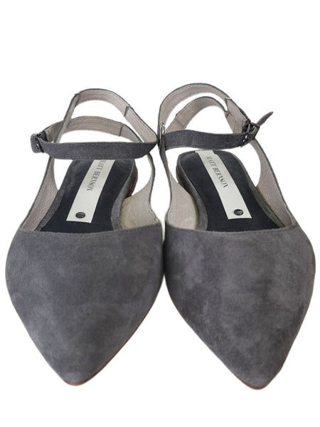 MATT BERNSON Women's Grey Slate Suede Zola Sandals #MB174-1 5 NWB