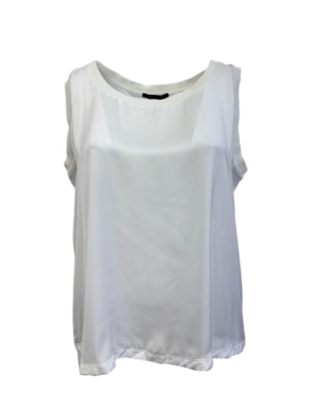 Marina Rinaldi Women's White Zona Pullover Tank Top NWT