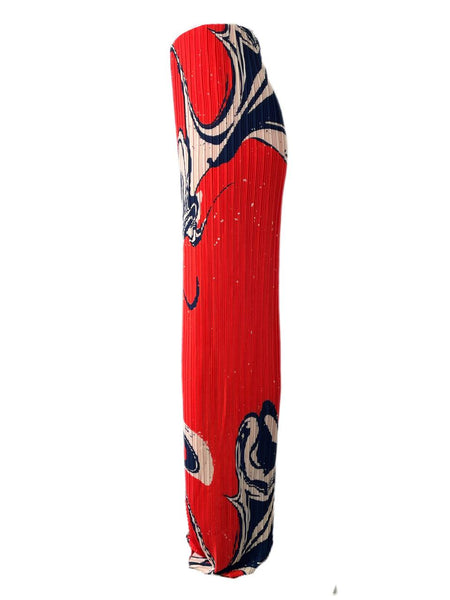 SOLACE London Red Zoya Wide Leg Trousers Size US 4 NWT