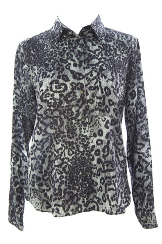 SURFACE TO AIR Women's Snow Leopard Zulu Shirt $295 NEW