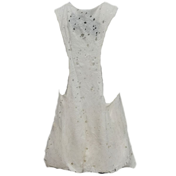 TEREZ Women's White Oatmeal Distressed Tank #22377781 NWT