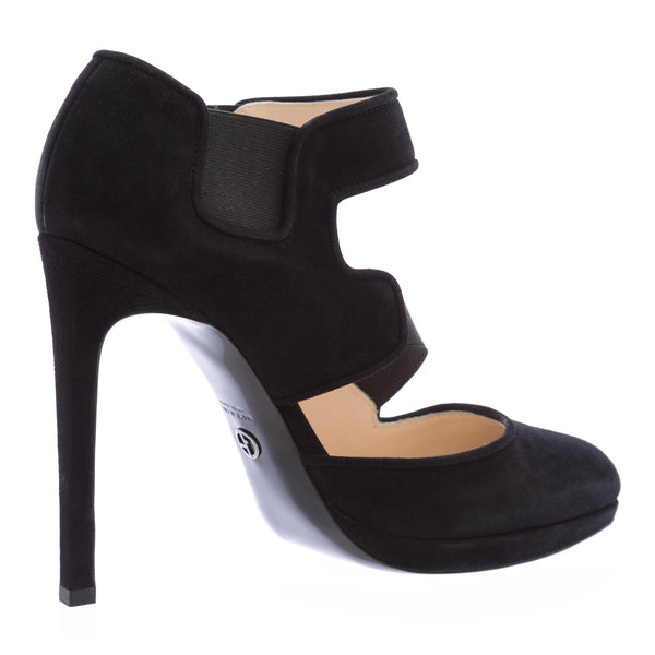 GIORGIO ARMANI Black Closed Toe Ankle Strap Pumps XGDI03 $885 NEW