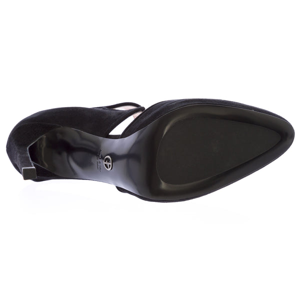 GIORGIO ARMANI Black Closed Toe Ankle Strap Pumps XGDI03 $885 NEW