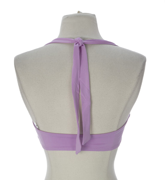 ZINKE Women's Pastel Orchid Cut-out Halter Ava Bikini Top $77 NEW