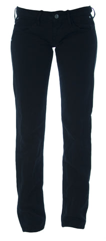 FORNARINA Women's Black Bayley Straight Leg Cotton Blend Pants $199 NEW