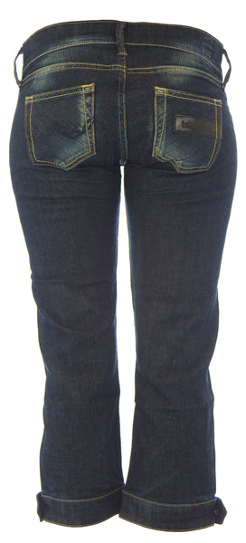 BLUE BLOOD Women's Clean Rinse Puk Relaxed Fit Capri Denim Jeans NEW