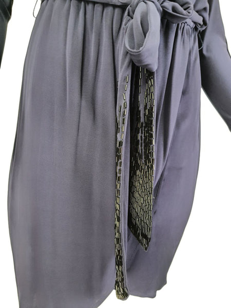 ERIN Women's Blue Belted A-Line Dress #D37PF12 4 NWT