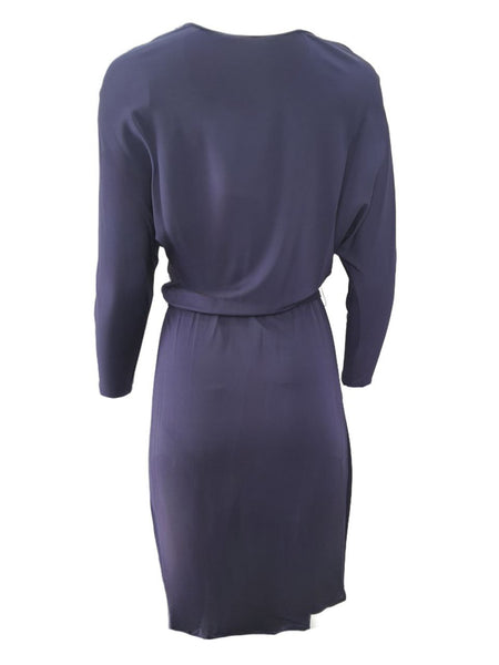 ERIN Women's Blue Belted A-Line Dress #D37PF12 4 NWT