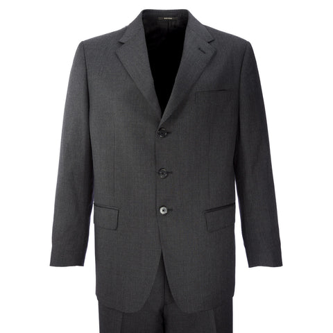 Berry Three Button Wool Suit Jacket Size IT 50 and Waist Size IT 52 Soft Black