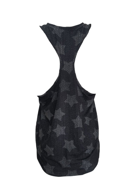 TEREZ Women's Black Denim Stars Tank #2269988 Medium NWT