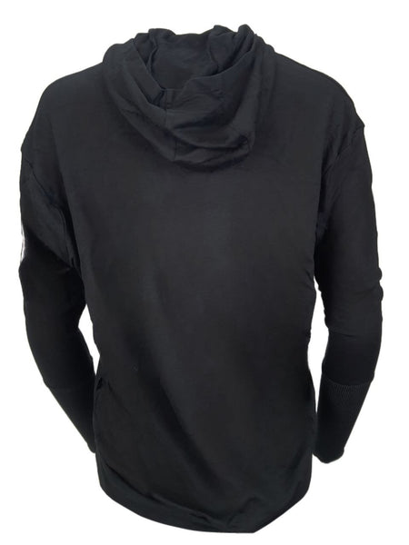 TEREZ Women's Black Thumbhole French Terry Hoodie #2343640 X-Small NWT