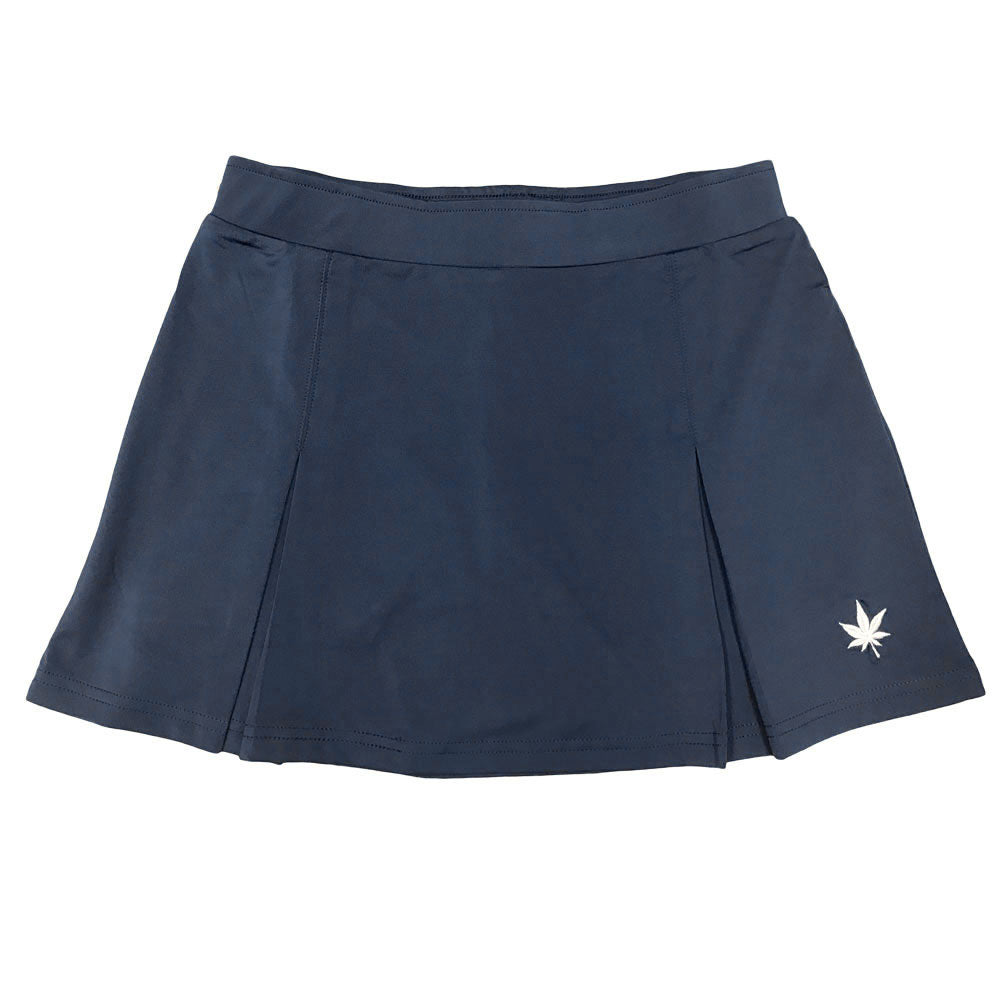 BOAST Women's Navy Pleated Court Tennis Skirt Sz L $88 NEW