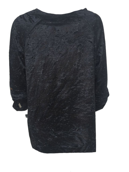 TEREZ Girl's Black Velvet Long Sleeve #1132780316 NWT