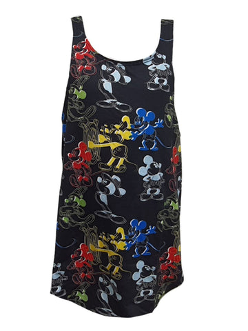 TEREZ Girl's Black Mickey Mouse True Original Tank #23108475 X-Small NWT