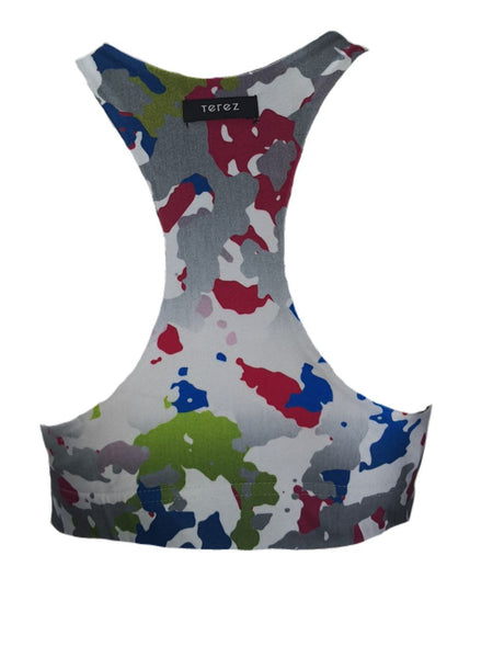 TEREZ Women's White Camo Sports Bra #25018756 Large NWT