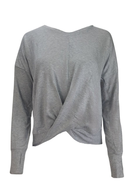 TEREZ Women's Grey Long Sleeve Sweatshirt #24698601 NWT
