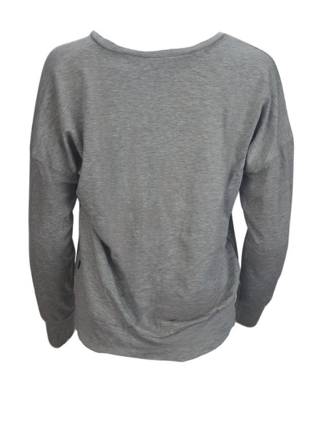 TEREZ Women's Grey Long Sleeve Sweatshirt #24698601 NWT