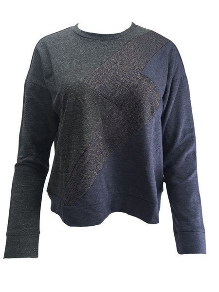 TEREZ Women's Blue Charcoal Sweatshirt #23848325 Small NWT