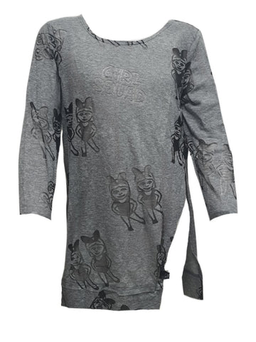 TEREZ Girl's Grey Long Sleeve Shirt #11087724 NWT