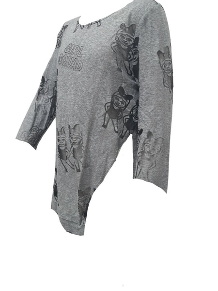 TEREZ Girl's Grey Long Sleeve Shirt #11087724 NWT