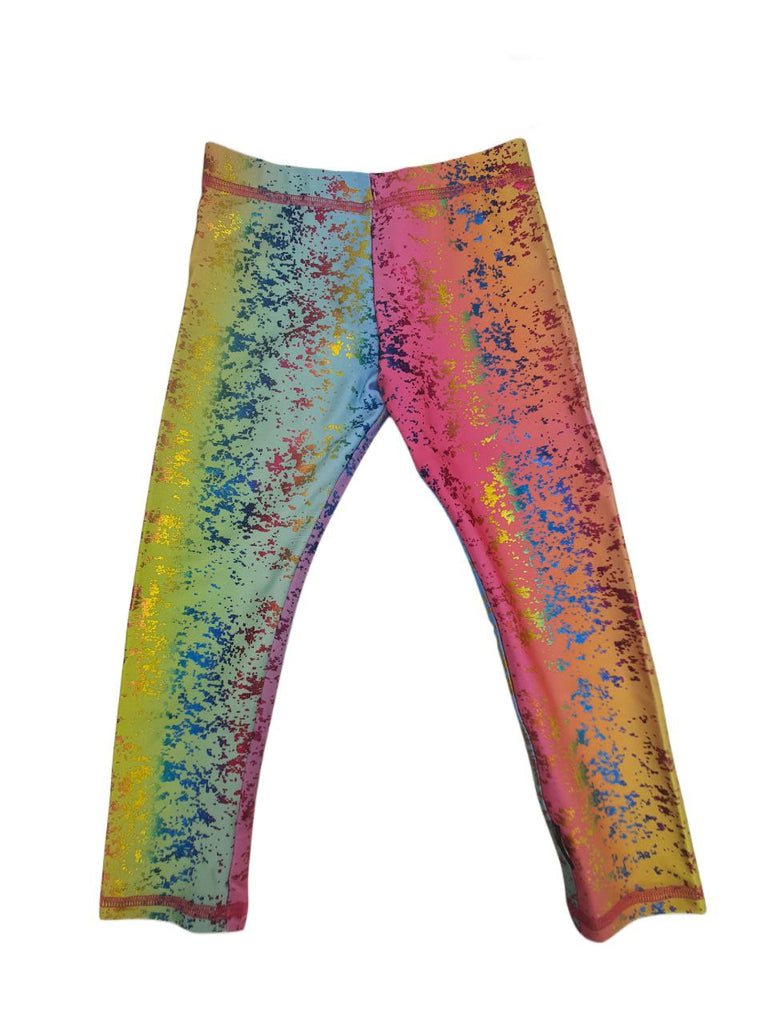 TEREZ Girl's Multicolor Rainbow Haze Leggings #34308779 NWT