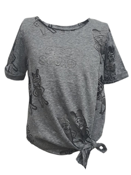 TEREZ Girl's Grey Emoji Shirt #11067725 Small NWT