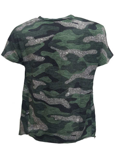 TEREZ Girl's Green Camo Tank #311018165 Medium NWT