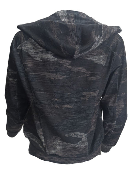 TEREZ Women's Grey Exposed Zip Hoodie #22567734 NWT