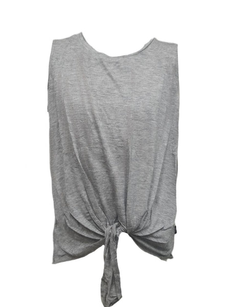 TEREZ Girl's Grey Heathered Stretchy Tank Shirt #11577913 NWT