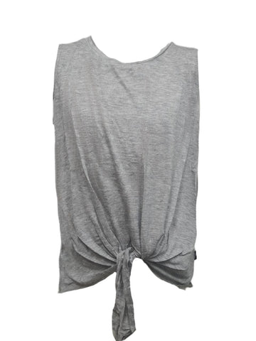 TEREZ Girl's Grey Heathered Stretchy Tank Shirt #11577913 NWT