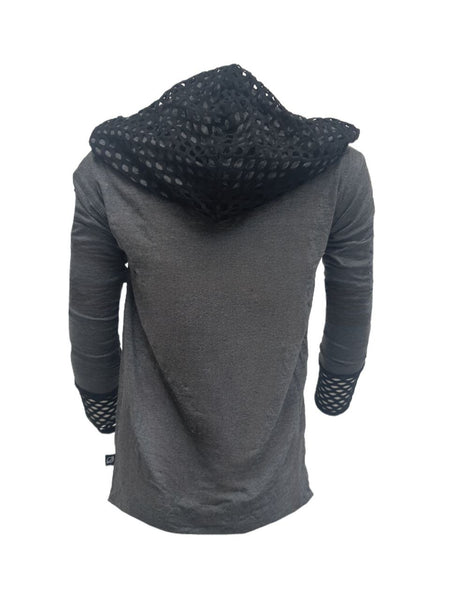 TEREZ Girl's Grey Thumbhole Hoodie #36701758 NWT