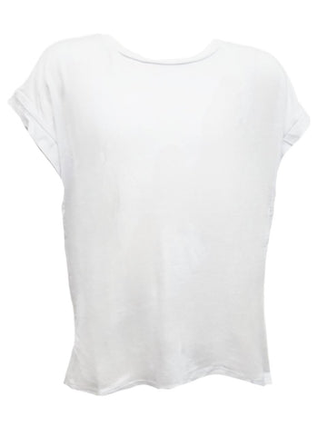TEREZ Girl's White Short Sleeve T-Shirt #1297547 X-Large NWT