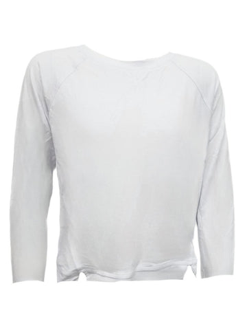 TEREZ Girl's White Front Slash Long Sleeve Shirt #1252547 NWT