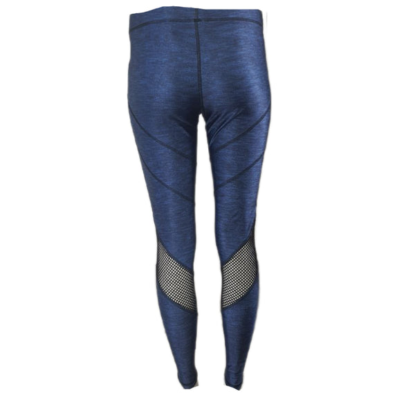 TEREZ Women's Blue Heathered Royal Leggings #4210299 L NWT