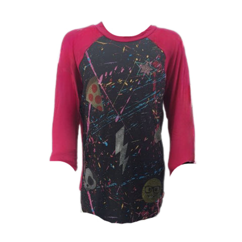 TEREZ Girl's Pink Art Class Long Sleeve Shirt #322017812 Medium NWT