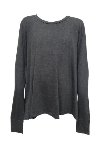TEREZ Girl's Grey Long Sleeve Tunic Shirt #1141545 X-Large NWT