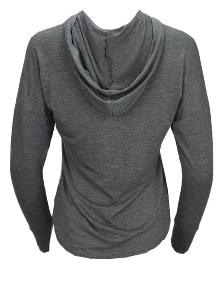 TEREZ Girl's Grey Stretchy Hoodie #12288026 Large NWT